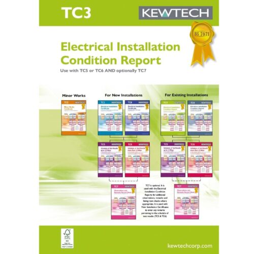 Kewtech TC3 - Installation Condition Report Pad