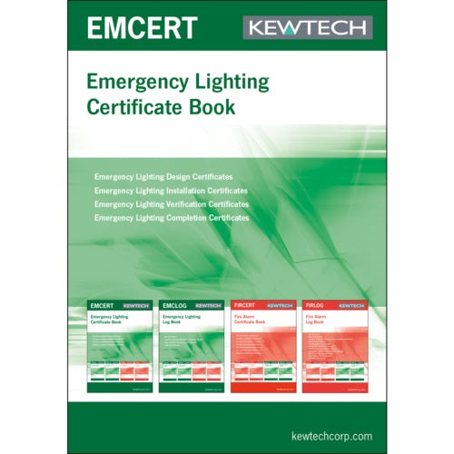 Kewtech EMCERT - Emergency Lighting Certification Book